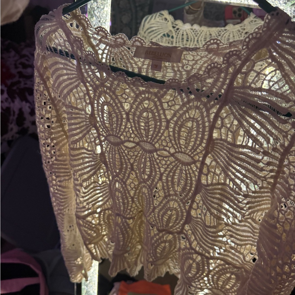 Rebellion Ivory Lace Blouse